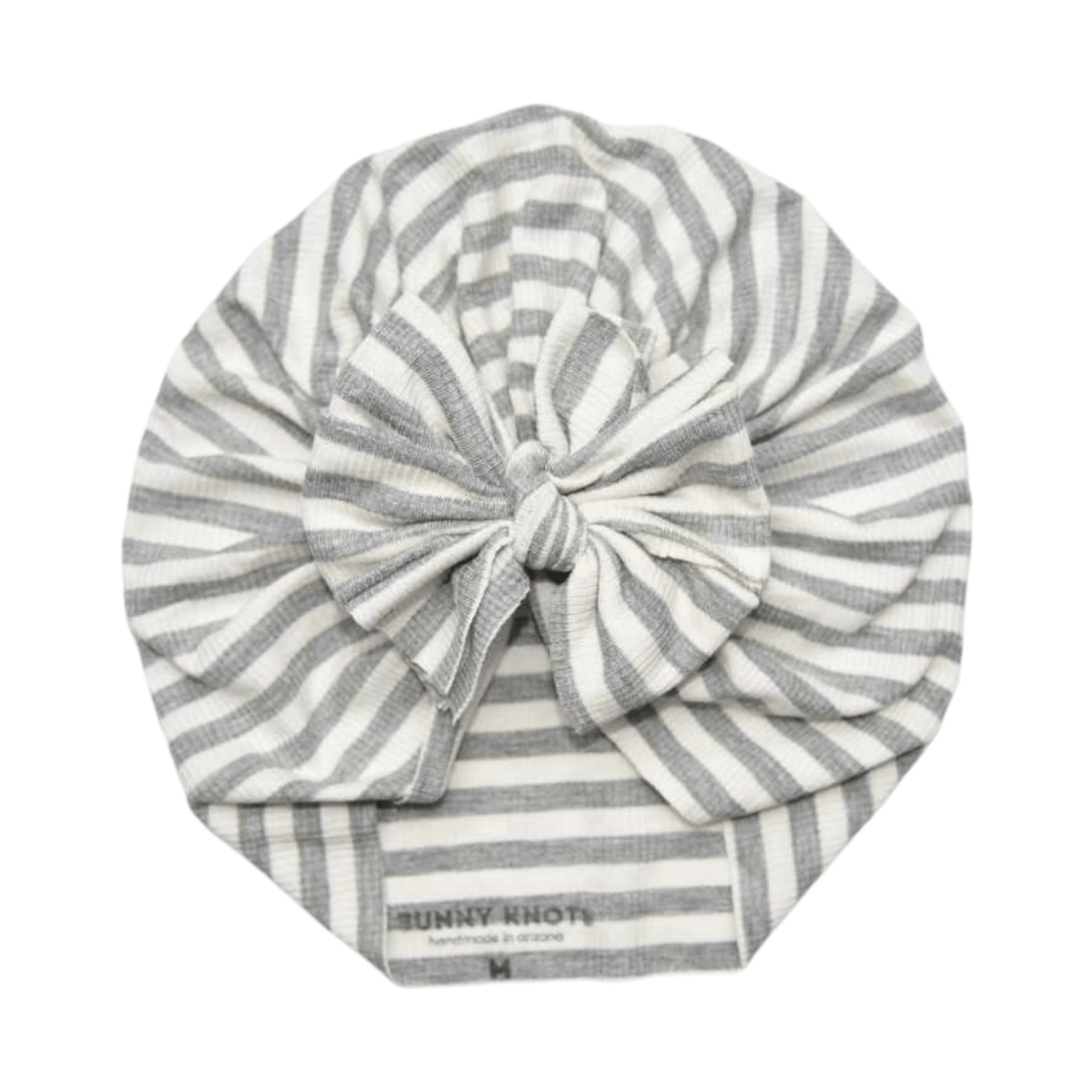 Sammy | Grey & White Stripe | Ribbed Headwrap