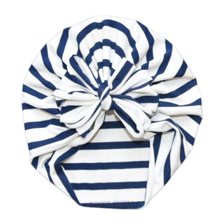 Harriette | Navy Stripe | Classic Headwrap