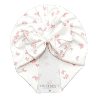 Ruthie | Pink Bows | Ribbed Headwrap