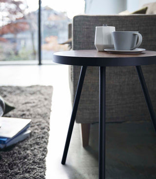 Side Table (20" H)  - Steel + Wood - By Baano