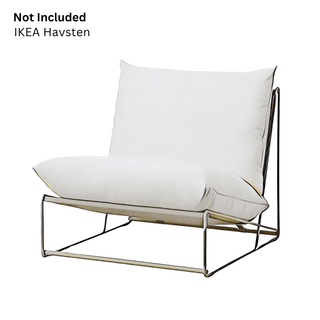 Black Check Outdoor Slipcovers, Compatible with IKEA Havsten - Made to Order