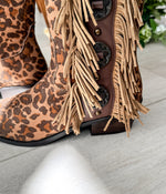 Rodeo Doll Fringe Boots in Leopard Naughty Monkey