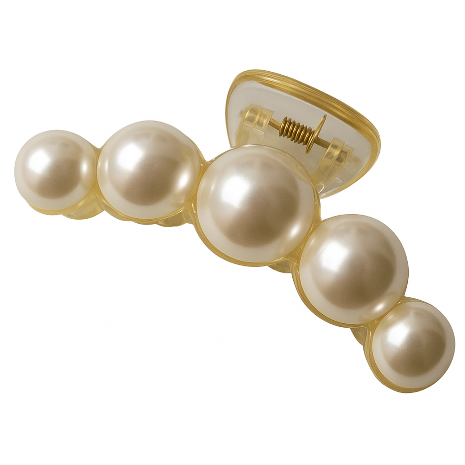 Rounded Pearl Claw Hair Clip