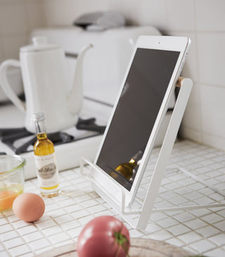 Tablet and Cookbook Stand - Steel + Wood - By Baano