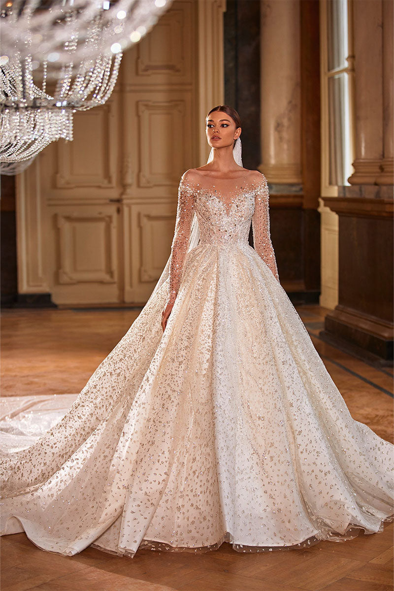 Royal Frances Beaded Wedding Dress - By Baano