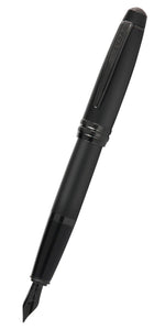 Bailey™ Matte Black Lacquer Stainless Steel Medium Nib Fountain Pen - By Baano