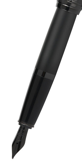 Bailey™ Matte Black Lacquer Stainless Steel Medium Nib Fountain Pen - By Baano