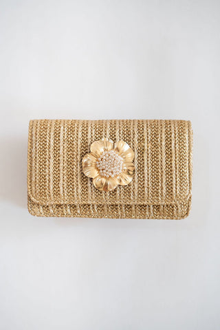 Ruby  - Gold Fabric - Charms