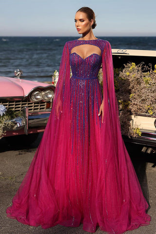 Runway Evening Beaded Maxi Dress - By Baano