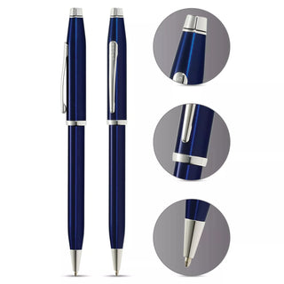 Century® II Blue Lacquer Ballpoint Pen - By Baano