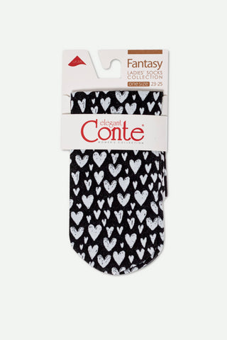 Socks Conte Fantasy - Heart Pattern - By Baano