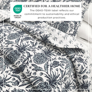 Coastal Printed Cotton Quilt Set - Bernice Collection