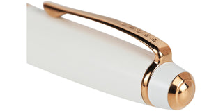 Bailey™ Pearlescent White Lacquer Ballpoint Pen - By Baano