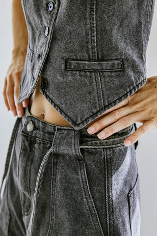A BETTER DAY DENIM VEST - By Baano