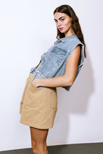 CLAIM TO FAME DENIM VEST - By Baano