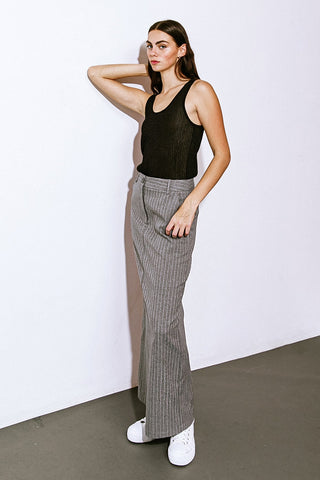 GET TO THE POINT WOVEN MIDI SKIRT - By Baano