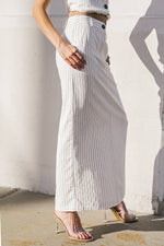 GET TO THE POINT WOVEN MIDI SKIRT - By Baano