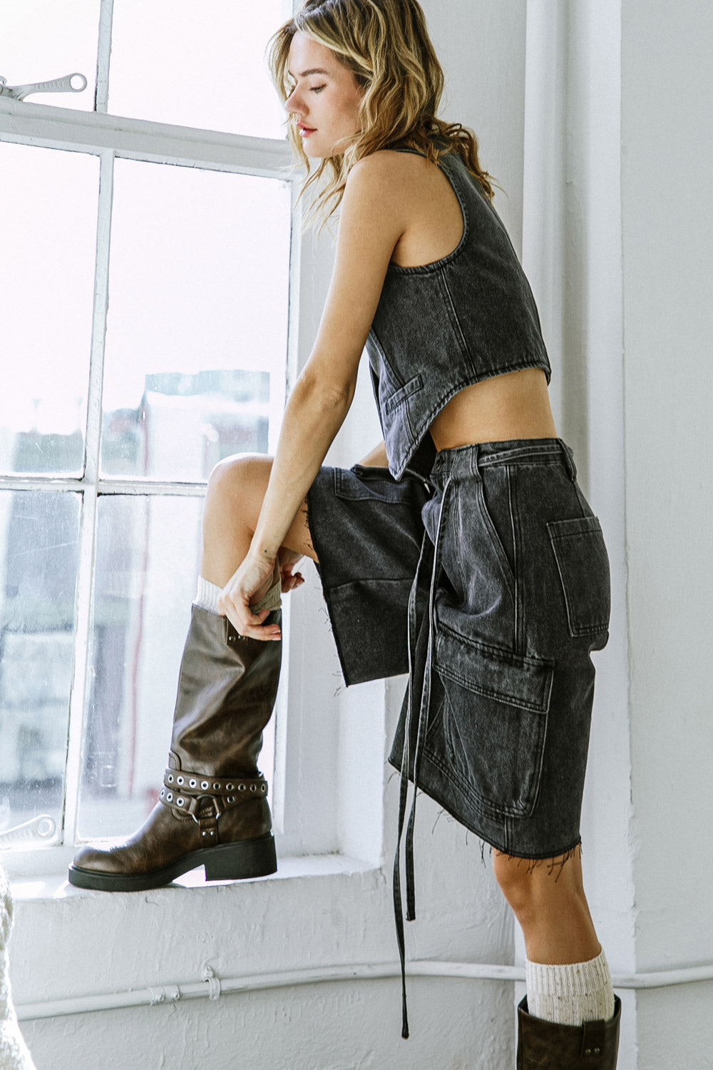 A BETTER DAY DENIM SHORTS - By Baano