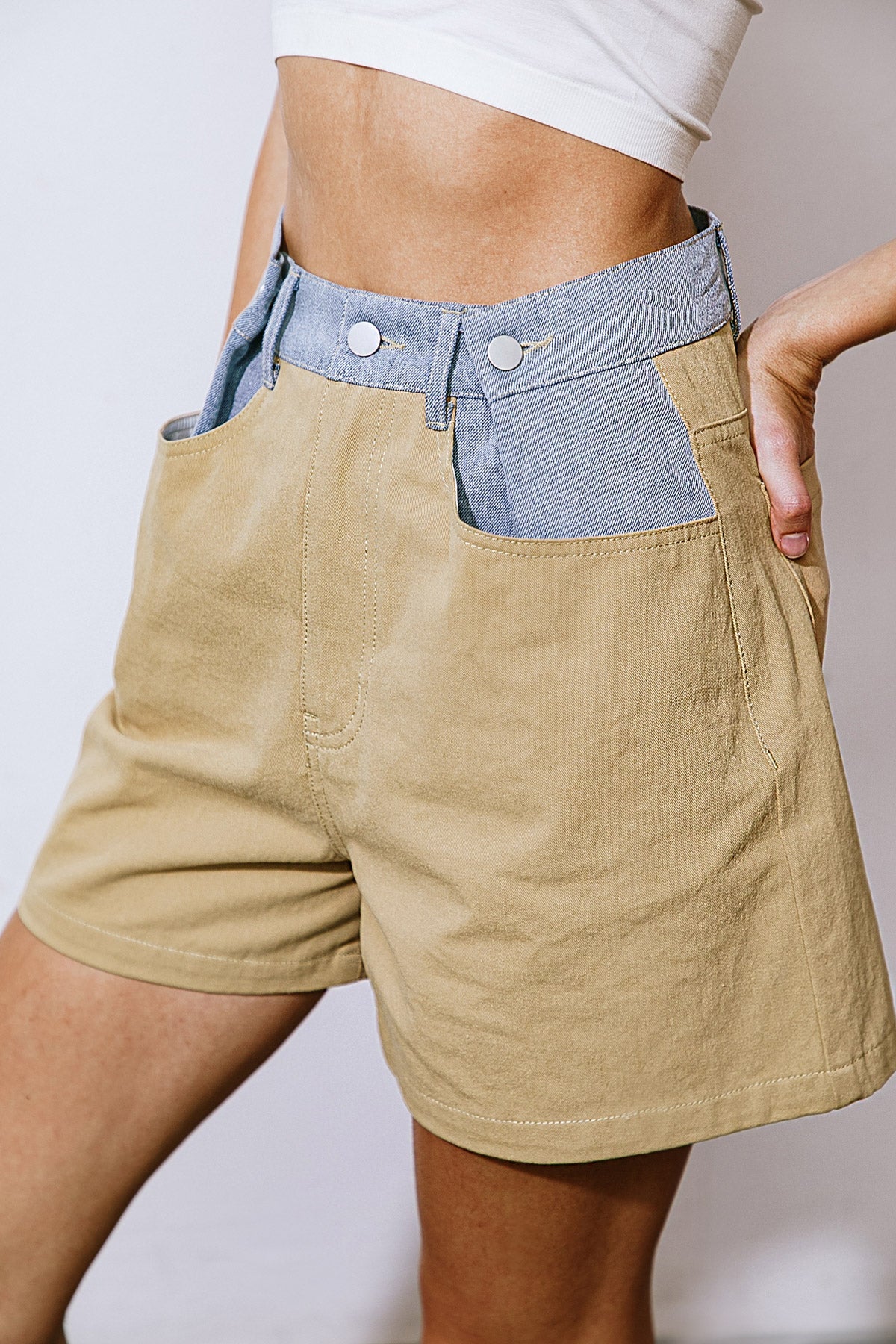 MAJOR MOOD DENIM TWILL SHORTS - By Baano