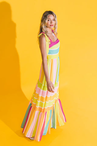 FOLLOW THE BREEZE WOVEN MAXI DRESS - By Baano