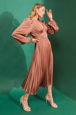 GREAT IMPRESSIONS SATIN MIDI DRESS - By Baano