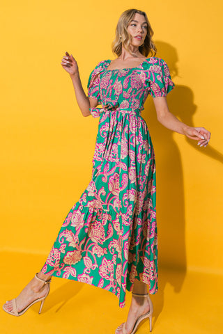 RUN TOWARDS LOVE POPLIN ANKLE DRESS - By Baano