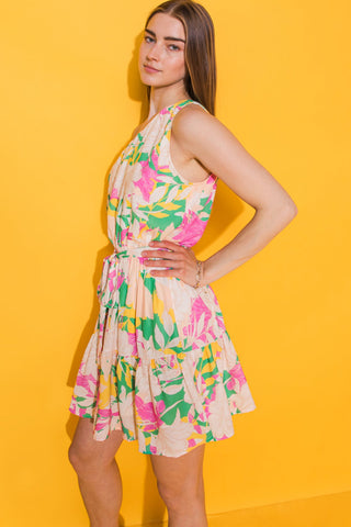 A PIECE OF MY HEART WOVEN MINI DRESS - By Baano