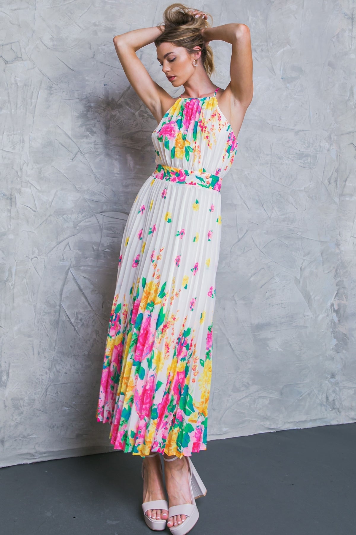 ALBERGO STELLA WOVEN MIDI DRESS - By Baano