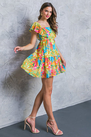 SHINING SANDS WOVEN MINI DRESS - By Baano