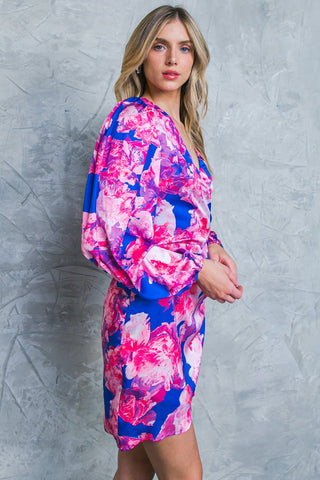 DRAMATICALLY CHIC SATIN MINI DRESS - By Baano