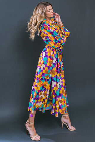 CHANGE IN THE AIR WOVEN MIDI DRESS - By Baano