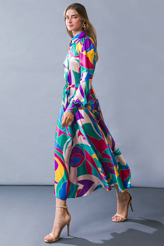 FOCUSED ON PRIORITIES WOVEN MIDI DRESS - By Baano