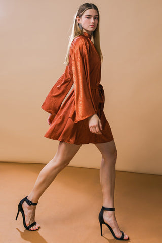 BY ANY MEANS WOVEN SATIN MINI DRESS - By Baano