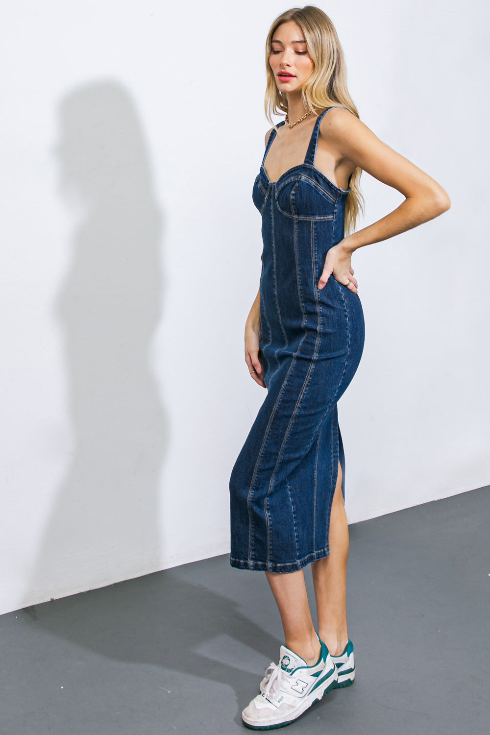 A GREATER LOVE DENIM MIDI DRESS - By Baano