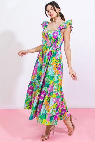 LOVE HAZE WOVEN MIDI DRESS - By Baano