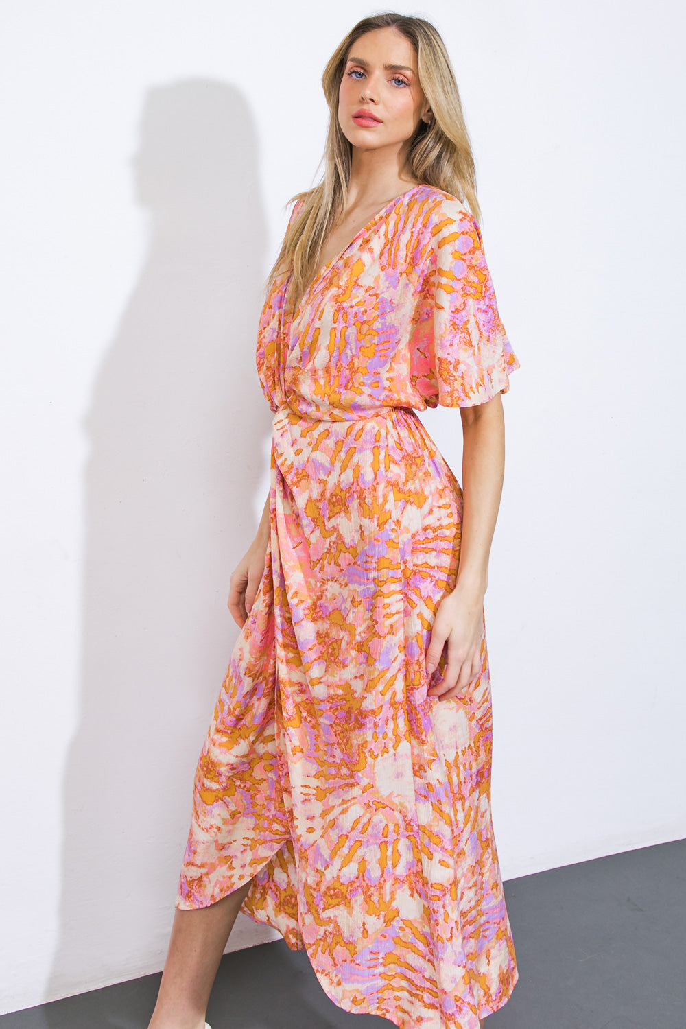 MOST WONDERFUL TIME WOVEN MIDI DRESS - By Baano