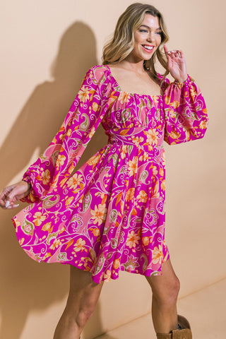 THRIVING ALL NIGHT WOVEN MINI DRESS - By Baano