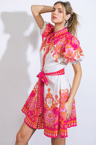 ATTENTION SEEKER WOVEN MINI DRESS - By Baano
