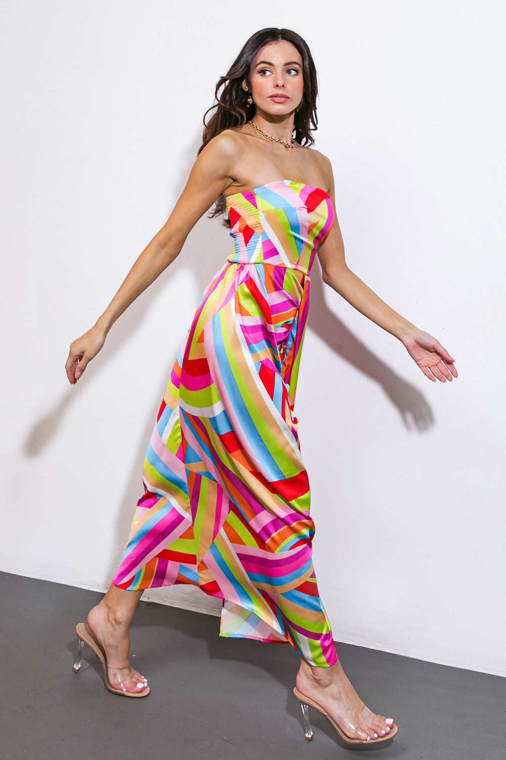 I'VE SEEN IT ALL WOVEN MIDI DRESS - By Baano