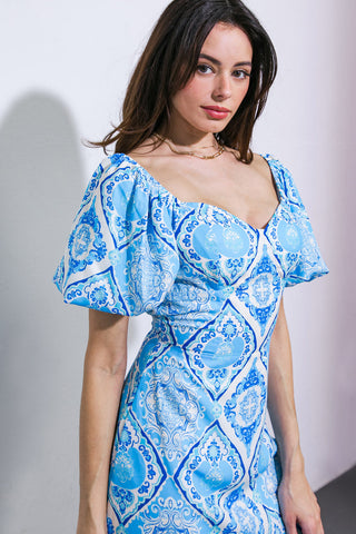 SANGRIAS AT SUNSET WOVEN MINI DRESS - By Baano