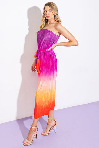 GIVE IT A GO IN GARDEN MIDI DRESS - By Baano