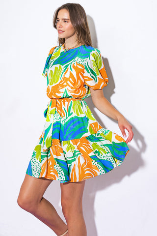 LISTEN TO THE MUSIC WOVEN MINI DRESS - By Baano