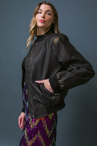 MY GREATEST JOY LEATHER JACKET - By Baano
