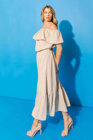 LOVELY MOOD WOVEN MIDI SKIRT - By Baano