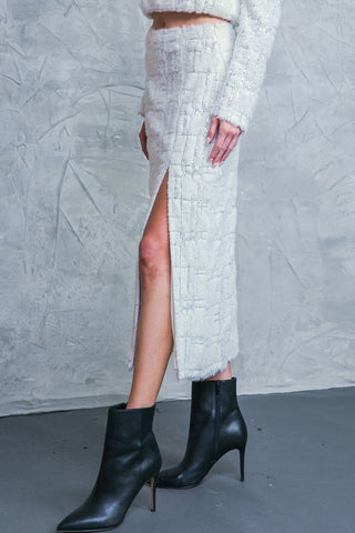 MADE YOU MY WORLD WOVEN MIDI SKIRT - By Baano