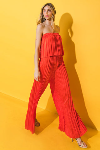 MY RED TOMATO WOVEN JUMPSUIT - By Baano