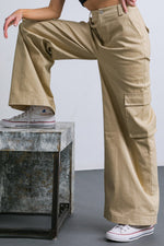 ADORABLE POSH WOVEN CARGO PANTS - By Baano