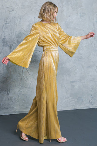 DARE TO DAZZLE PLISSE JUMPSUIT - By Baano