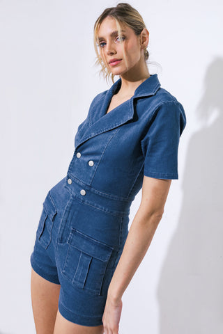 THIS ISN'T GOODBYE DENIM ROMPER - By Baano