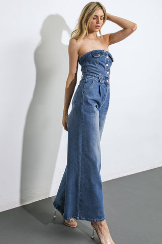 SKY FULL OF STARS DENIM JUMPSUIT - By Baano
